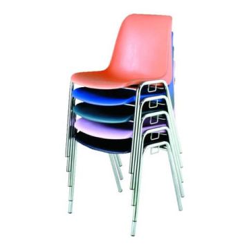 Sedia visitatore Unisit Esse ESC 4 gambe acciaio cromato - schienale fisso rosso Conf. 5 pezzi - ESC/5/RO