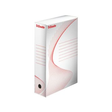 Scatola archivio Esselte BOXY 80 bianco/rosso 8x25x35 cm 128003