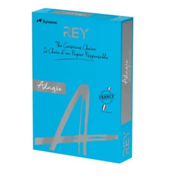 Carta colorata A3 International Paper Rey Adagio 80 g/m² blu intenso 51 - Risma da 500 fogli - ADAGI80X470