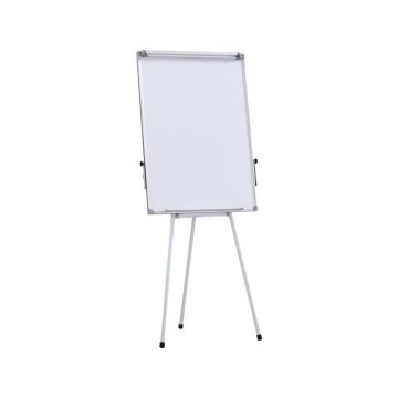 Lavagna magnetica cancellabile a secco con fogli mobili, cornice in alluminio e treppiede Office Products 70x100 cm