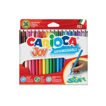 Pennarelli superlavabili Carioca Joy diam. 2,8 mm conf. da 36 colori assortiti - 40616