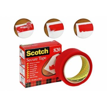 Nastro Antieffrazione Rosso Scotch 820-3533-S 35Mmx33Mt 3M