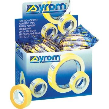 Nastro biadesivo SYROM D.F. TWISTICK 416 formato 15 mm x 10 m - materiale tessuto non tessuto trasparente - 8849