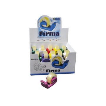 Dispenser con nastro adesivo Firma SYROM formato 19 mm x 33 m - materiale ppl trasparente - 4730