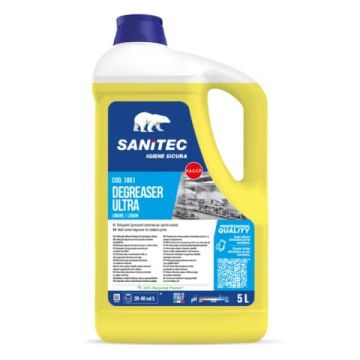 Detergente Sgrassante universale per sporchi ostinati Sgrassatore Ultra 5 L / 5,1 Kg Sanitec Limone - 1801