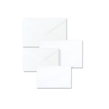 Biglietti con busta Ellebi - Sadoch Dalmazia formato 4 7,5x11 cm bianco Conf. 100 pezzi - 8304
