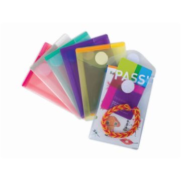 Buste con bottone Tarifold con chiusura in velcro A7 conf. 6 pz. colori assortiti - 510219