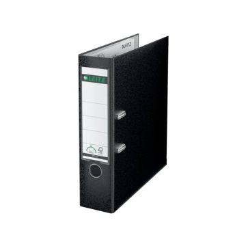 Registratore senza custodia Leitz 180° commerciale dorso 8 cm cartone rivestito in polipropilene nero - 10105095