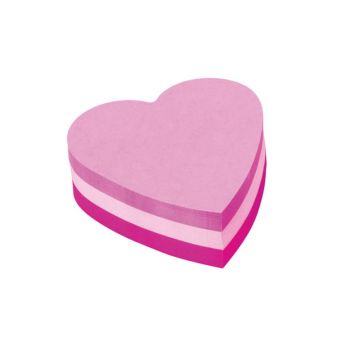 Foglietti riposizionabili colorati Post-it Notes cubo sagomato cuore 250 ff - 2007H