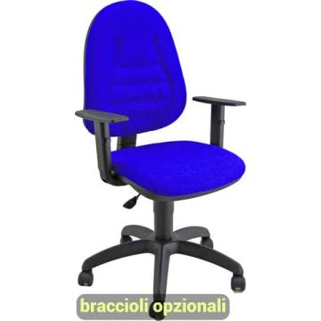 Sedia operativa girevole Unisit Metis MTPRO Eco Smart - rivestimento microfibra blu - MTPRO/MB