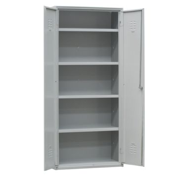 Armadio multiuso in metallo - a 2 ante - 80 x 40 x180 cm - grigio - Fasma