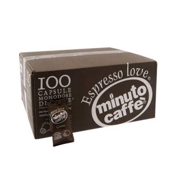 Caffè in capsule compatibili Nespresso Minuto caffè Espresso love3 crema - cartone 100 pezzi - 01314