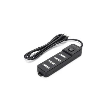 Multipresa bassa a 4 vie P17/P11 con interruttore 16A - cavo 1,5 m Aigostar nero - 281915