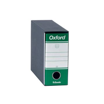 Registratore con custodia Esselte G81 OXFORD memorandum 29,5x19cm - dorso 8 cm verde - 390781180
