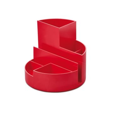 Portaoggetti Maul MAULRoundBox - riciclato rosso - Ø 14 cm h.12,5 cm 4117625.ECO