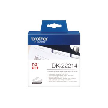BROTHER ROTOLO ETICHETTA CONTINUA 12MMX30,48MT NERO/BIANCO