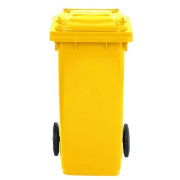 MobilPlastic Bidone carrellato - 48x55x93 cm - 120 L - giallo - Mobil Plastic