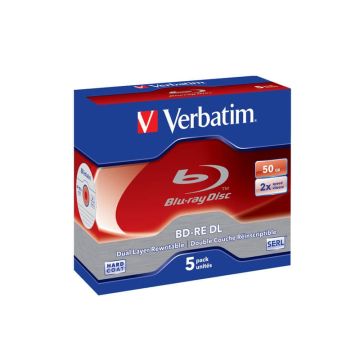 Blu-Ray BD-RE DL Verbatim 50 GB conf. da 5 - 43760