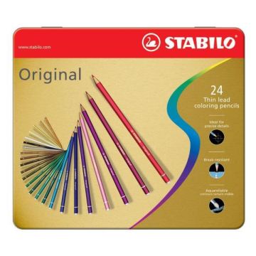 Astuccio metallo 24 pastelli STABILO ORIGINAL 8774