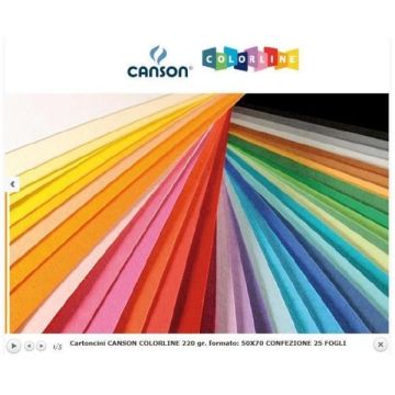 CANSON CF25FF COLORLINE 50X70 220 BIANCO