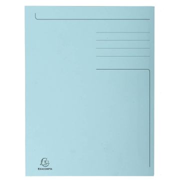 Cartelline a 3 lembi Forever 24,5x35 cm azzurro conf. 50 pezzi - 449006E