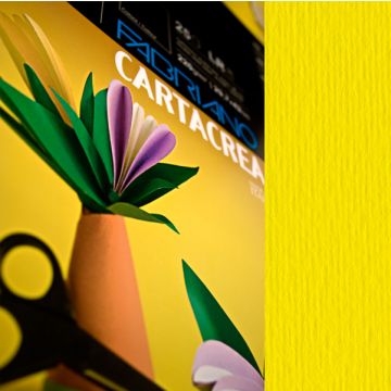 Cartoncino a due superfici Fabriano CartaCrea 35x50 cm 220 g conf. 10 fogli - giallo - 46435107