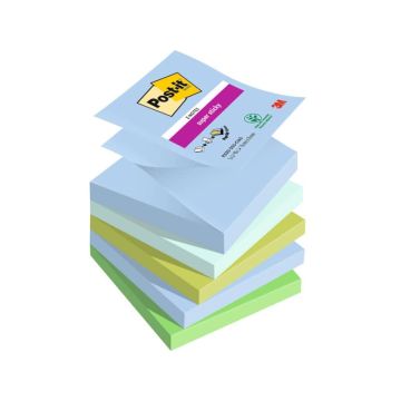 Ricariche di foglietti Post-it® Super Sticky Z-Notes Oasis - conf. 5 blocchetti da 90 ff Post-it® 76x76 mm -