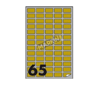 Etichetta adesiva A/400 oro 100fg A4 laser 38,1x21,2mm (65et/fg) Markin