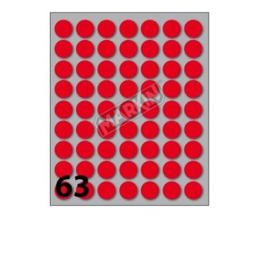 MARKIN CF25X630 ETICHETTE DIAM 14 ROSSO