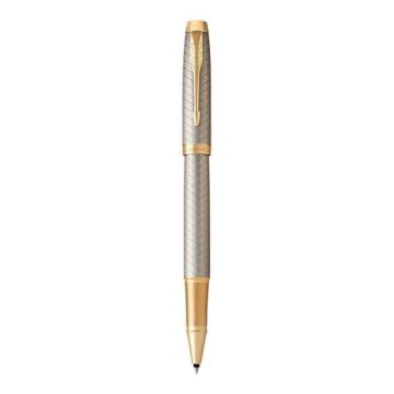 ROLLER IM PREMIUM WARM GREY METAL CHISELLED PARKER