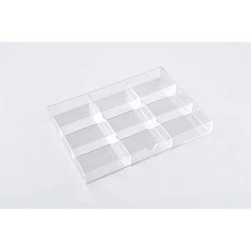 Divisorio per cassettiera TECNOSTYL in acrilico a 9 scomparti trasparente K9ACRD040