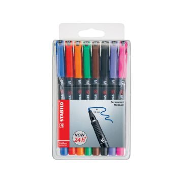 Penne Stabilo OHPen universal Medio (M) 1 mm assortiti astuccio da 8 - 843/8