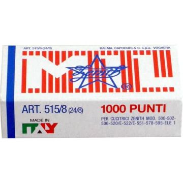 Punti metallici ZENITH 515/8 24/8 Conf. 1000 pezzi - 0305151801