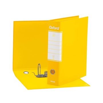 Registratore con custodia Esselte G85 Oxford protocollo 29,5x35 cm - dorso 8 cm giallo - 390785090