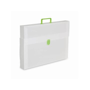 Valigetta portadisegni DISPACO a una chiusura polionda cannettato bianco traspar. 53x38 cm dorso 3,5 cm - EURO 4T