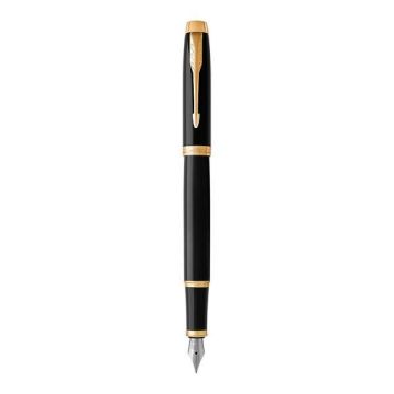 Penna stilografica Parker IM punta M inchiostro blu Black GT - 1931652