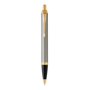 Penna a sfera Parker IM punta M inchiostro blu Parker Brushed Metal GT 1931670