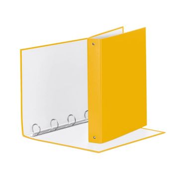 Raccoglitore Esselte MEETING a 4 anelli tondi 30mm cartone rivestito in PP giallo 22x30cm dorso 4cm - 395792100
