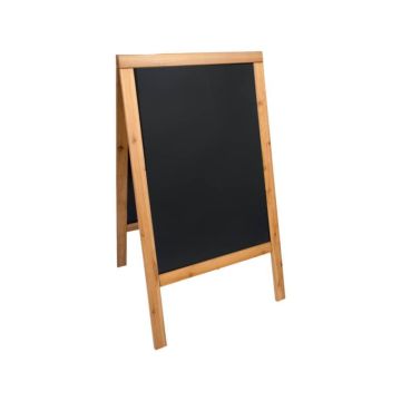 Lavagna da terra a gesso liquido Woody Securit Sandwich in legno 68x120 cm teak - SBSW-TE-120