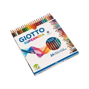 Matite colorate GIOTTO Supermina assortiti astuccio da 24 - 23580000