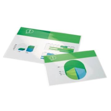Pouches per plastificatrici GBC 2x100 µm finitura lucida A4 21,6x30,3 cm Conf. 100 pezzi- 3740306