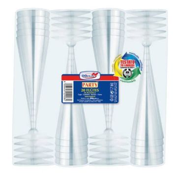 20 BICCHIERI FLUTES DIAMANT MONOUSO DOPLA