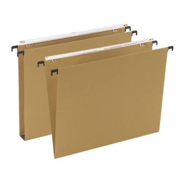 Cartelle sospese orizzontali per cassetti AVANA 39 cm fondo U 3 cm avana Conf. 50 pezzi - 060/390 Beta 3 -B1