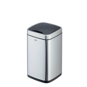Cestino con sensore DURABLE NO TOUCH argento metallizzato - capienza 12 Lt - 3421-23