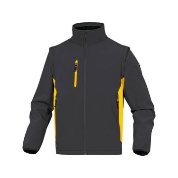 Giacche da lavoro DELTA PLUS MySen 2 con zip - 5 tasche - maniche staccabili grigio-giallo - XXL - MYSE2GJXX