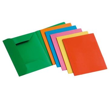 12 CARTELLINE 3 LEMBI 200GR 25X33CM MIX 6 COLORI BREFIOCART