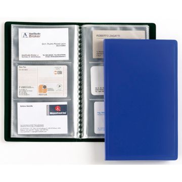 PORTABIGLIETTI VISITA 20 BUSTE A 3 TASCHE 12,5x20,5cm NERO FAVORIT