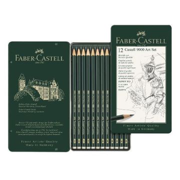 Set matite Faber-Castell 9000 gradazioni da 8B a 2H 12 gradazioni assortite 119065