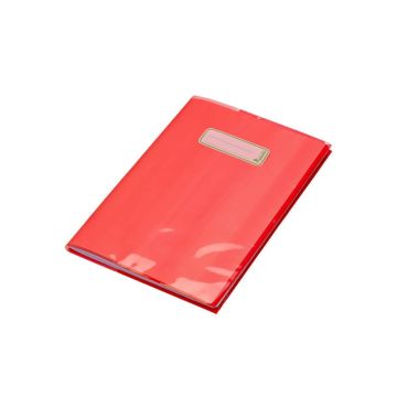 Copriquaderno con etichetta - coprimaxi A4 in Eco-Polietilene - 140 m CoLibrì rosso - CM090TR