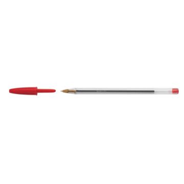 Penna a sfera BIC Cristal M 1 mm rosso Conf. 50 pezzi - 8373619